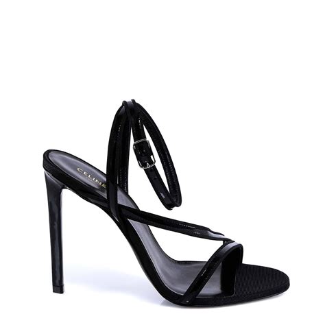 celine black patent mules|SANDALS WOMEN .